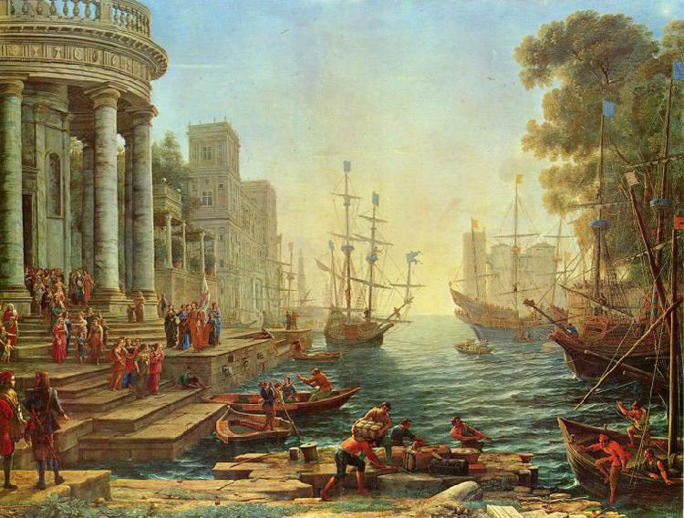 Claude Lorrain Seaport with the Embarkation of Saint Ursula Germany oil painting art